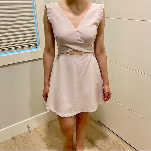 Dynamite Pale Pink Peekaboo Mini Dress Size Small - Picture 1 of 2